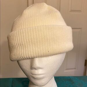 Cozy White Knit Beanie